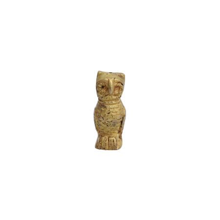Golden Brass Standing Owl Agarbatti Holder Stand